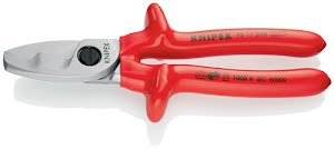 Coupe-câble longueur 200 mm tête chromée VDE plongée isolée KNIPEX