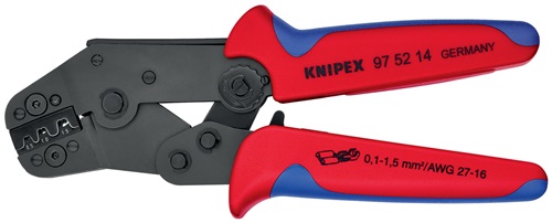 Crimping pliers, short length 195 mm 0.1-1.5 (AWG 27-16) mm² KNIPEX