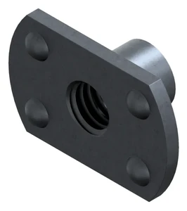 Projection weld nut with flange Steel Plain