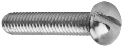 Slotted round head screw, BSW BS 450 Brass Cu2 1/8X1/2