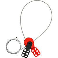 Brady Safelex LO met stalen kabel LOTO-75 Rood/Zwart 2m