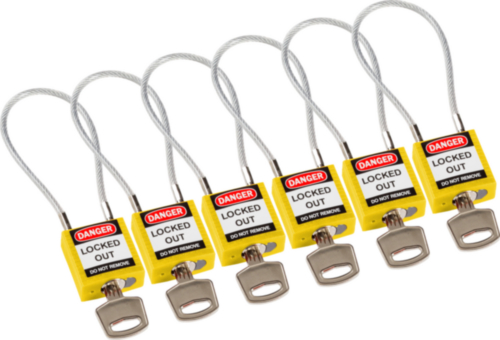 Brady Padlock LOTO-77 Yellow 20cm 6 pieces