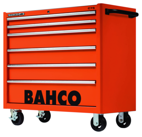 Bahco Classic C75 Tool Trolley with 6 Drawers 900kg Steel Blue 501 x 1100 x 986mm