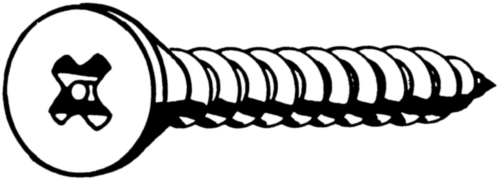 SECURITY Parafuso cabeça de embeber fenda cruz com pino DIN 7982 C-H Aço inoxidável (Inox) A2