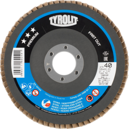 Tyrolit Flap disc 160229 115 x 22,2 ZA40-B K 40