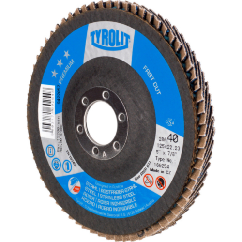 Tyrolit Flap disc 160254 125 x 22,2 ZA40-B K 40