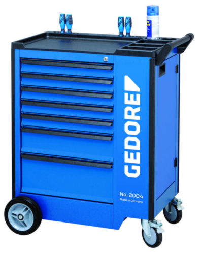 Gedore 2004 0511 Gereedschapswagen met 7 laden 1000kg staal Zwart/Blauw 605 x 865 x 1020mm