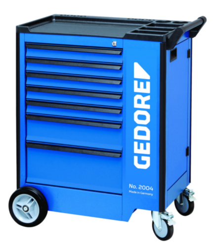 Gedore 2004 0511 E Tool Trolley with 7 Drawers 1000kg Steel Black/Blue 605 x 865 x 1020mm