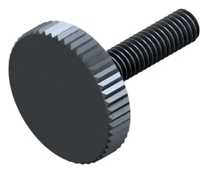 Knurled thumb screw thin type DIN 653 Steel Plain