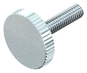 Knurled thumb screw thin type DIN 653 Free-cutting steel Zinc plated