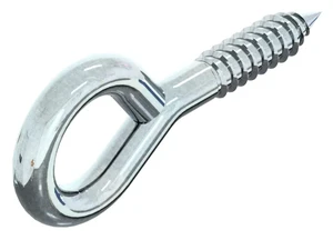 Screw eye with wood screw thread Steel Zinc plated