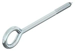 Screw eye with wood screw thread, long type Steel Zinc plated