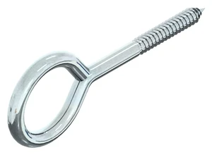 Screw eye with wood screw thread, heavy type Steel Zinc plated