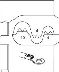 Gedore 8140-03 Module Insert for 4/6/10mm² Uninsulated Cable Lug