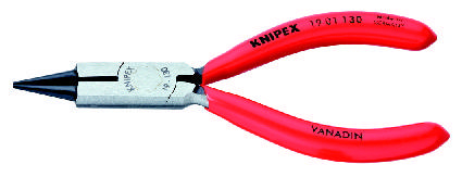 Knipex Round Nose Pliers with cutting edge (Jewellers' Pliers) plastic coated black atramentized 130 mm (self-service card/blister)