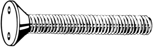 Countersunk head screw with 2 holes
