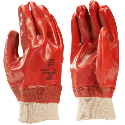 BRAD PVC COATED GLOVES RED