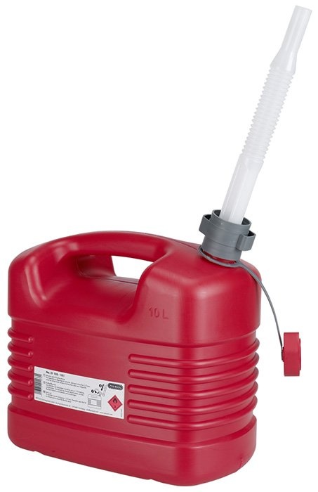 Fuel canister contents 10 l red HDPE L329xW195xH319 mm PRESSOL