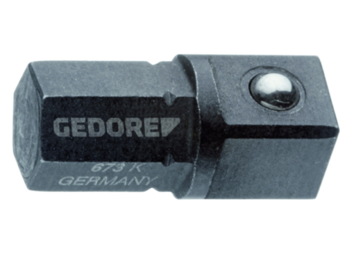 Gedore 673 K Porta inserti 6,3 mm con attacco esagonale 1/4” quadro Lunghezza 17 mm