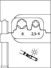 Gedore 8140-25 Inserto de módulo para MC4 Multi-Contact 2,5-6mm²