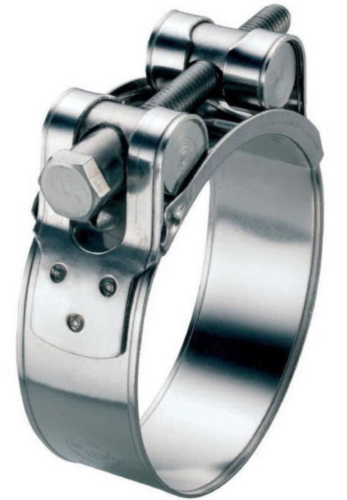 ABA Heavy duty hose clamp Robust Stainless steel AISI 316