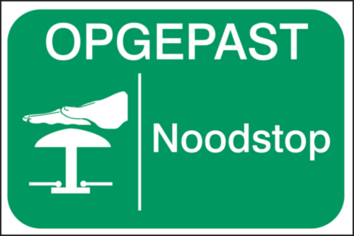 Brady Machine label NOODSTOP