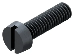 Slotted cheese head screw DIN 84 Steel Plain turned