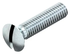 Slotted raised countersunk head screw DIN 964 Steel Zinc plated 4.8