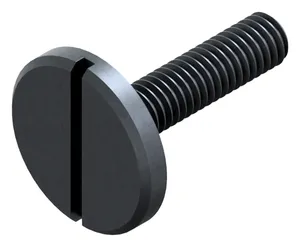 Slotted pan head screw large head DIN 921 Steel Plain 5.8