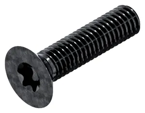 Hexalobular countersunk head screw DIN ≈965 A Steel Zinc plated black passivated