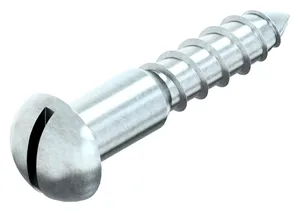 Slotted round head wood screw DIN 96 Steel Zinc plated