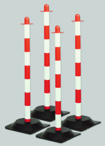 Brady Bord Rood/Wit 90 x D4cm 4 stuks