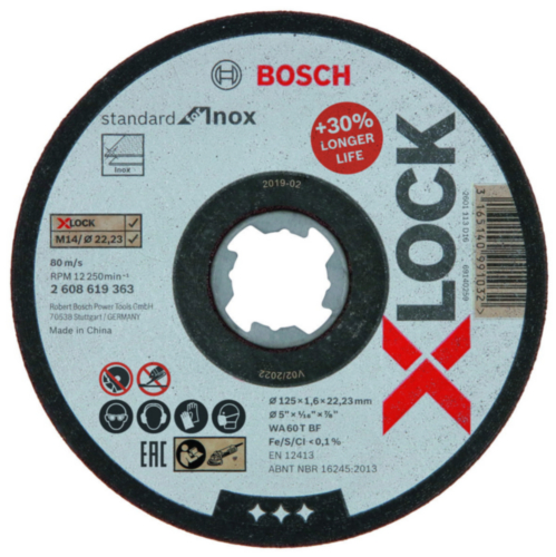 Bosch csiszolókorong 125 x 1,6 x 22,23mm