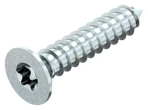 Hexalobular socket countersunk head tapping screw ISO 14586 C Steel Zinc plated