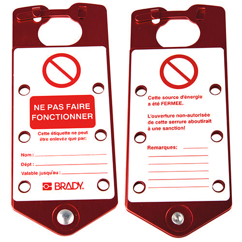 Brady Lockout hasp RD/AL FR 5PC