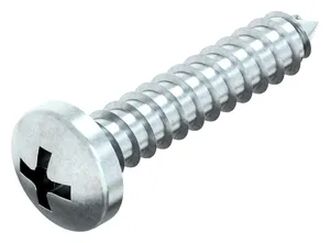 Cross recessed pan head tapping screw DIN 7981 C-H Steel Zinc plated