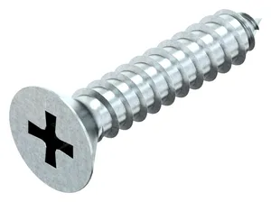 Tornillo autorroscante cabeza avellanada cruciforme DIN 7982 C-H Acero Cincado