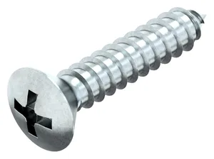 Cross recessed raised countersunk head tapping screw DIN 7983 C-H Steel Zinc plated