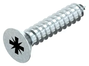 Cross recessed countersunk head tapping screw DIN 7982 C-Z Steel Zinc plated