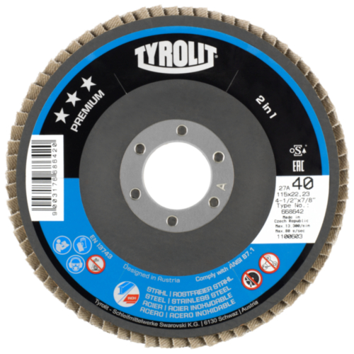 Tyrolit Flap disc 125X22,23 K40