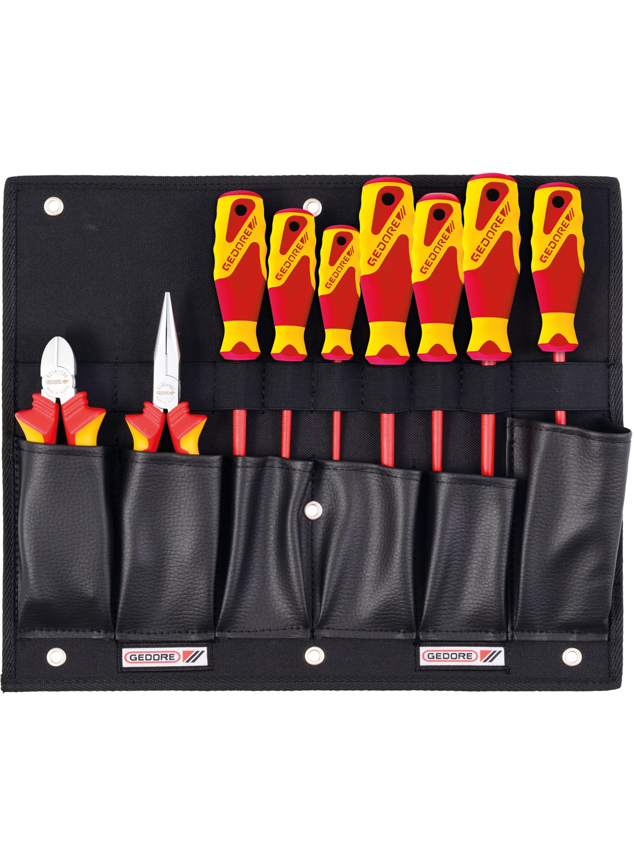 Gedore 1100 W-002 VDE Pliers/Screwdriver Assortment in Tool Board 9-Piece