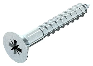 Cross recessed countersunk head screw with hole for chipboard Steel Zinc plated