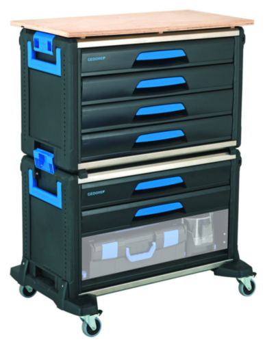 Gedore WorkMo B3 1110 WMW-3 Tool Trolley with 6 Drawers 150kg Aluminum 550 x 845 x 1140mm