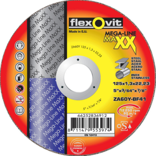 Flexovit Disc de tăiere ZA60Y 125X1,3X22,23