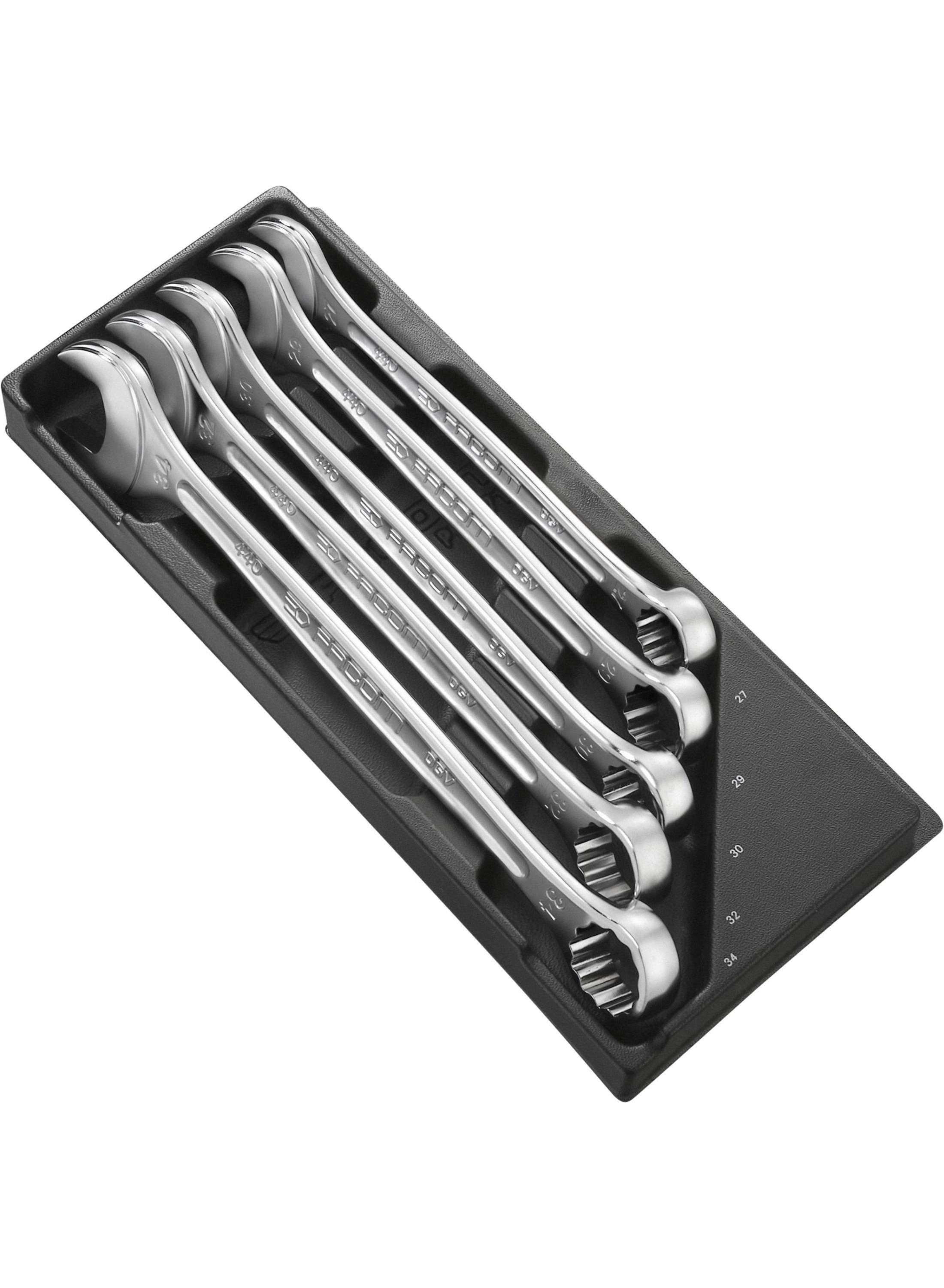 Facom Tool Bandeja Termoformada para Juego de Llaves Combinadas MOD.440-2XL Plástico Negro