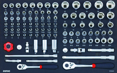 Sonic Socket sets 3/8IN+1/2IN 310101