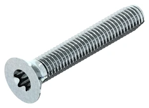 Hexalobular socket countersunk head thread cutting screw Steel Zinc plated