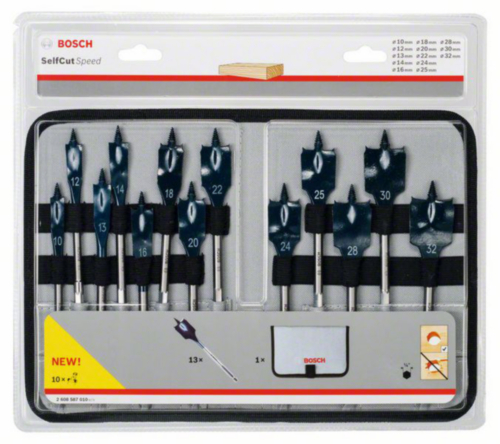 Bosch Flat boring bit set 13PC SET