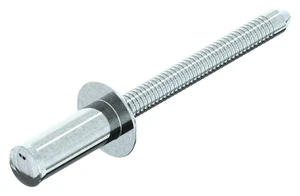 Dome head open end blind rivet, high strength Steel / Steel Zinc plated