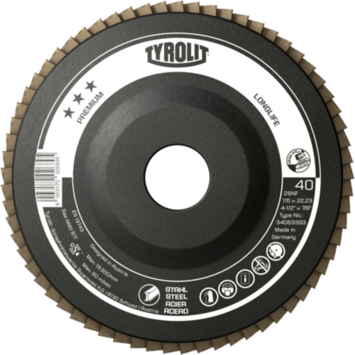 Tyrolit Flap disc 34063388 125 x 22,23 ZA40-B